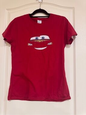 Disney Red Short Sleeve Lightning McQueen Graphic Tee